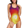 Vortex Twist Swirl Flame Themed One Piece Swimsuit-JTAMIGO.COM