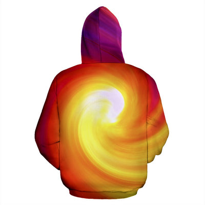 Vortex Twist Swirl Flame Themed Pullover Hoodie