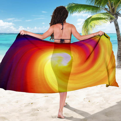 Vortex Twist Swirl Flame Themed Sarong Pareo Wrap