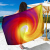 Vortex Twist Swirl Flame Themed Sarong Pareo Wrap
