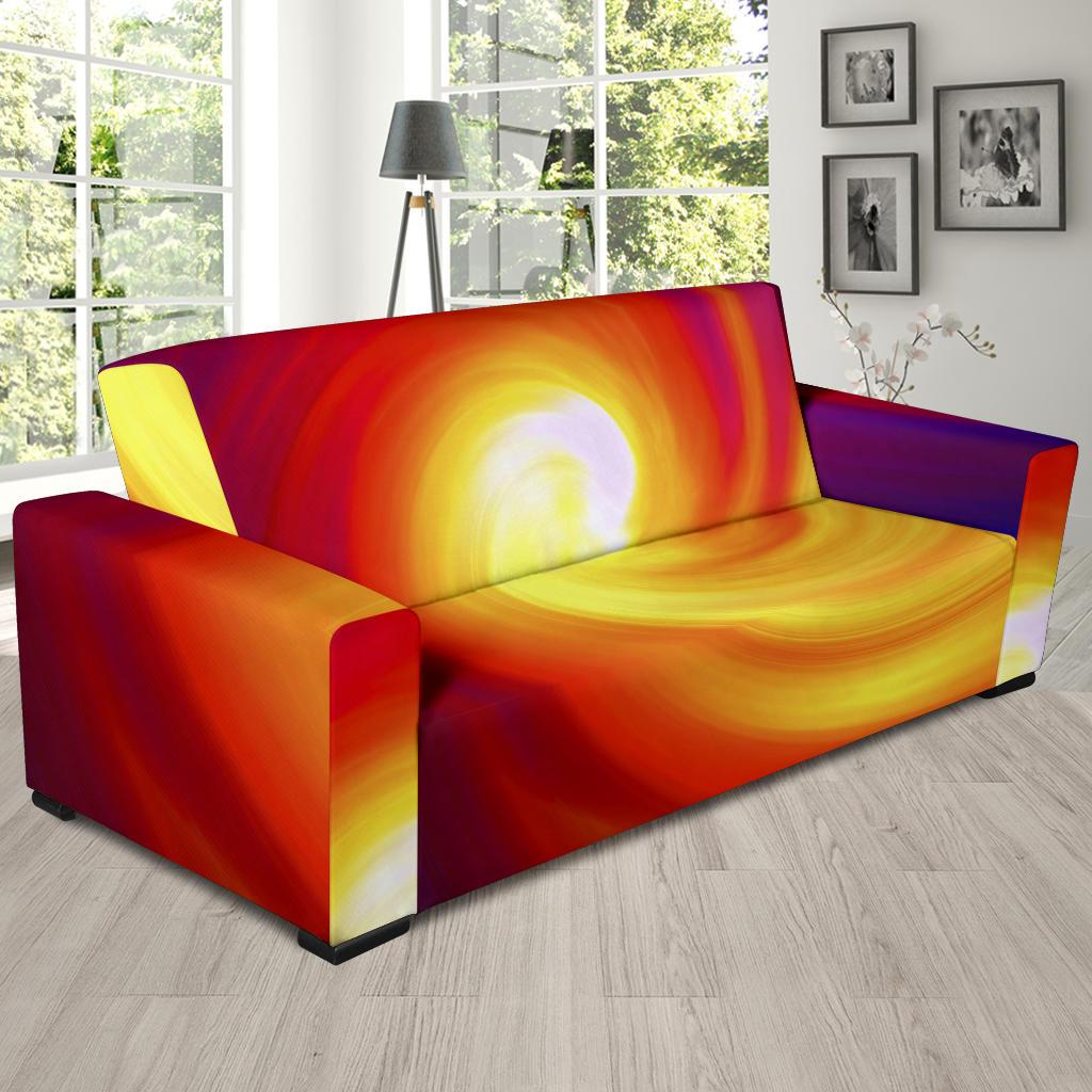 Vortex Twist Swirl Flame Themed Sofa Slipcover-JTAMIGO.COM