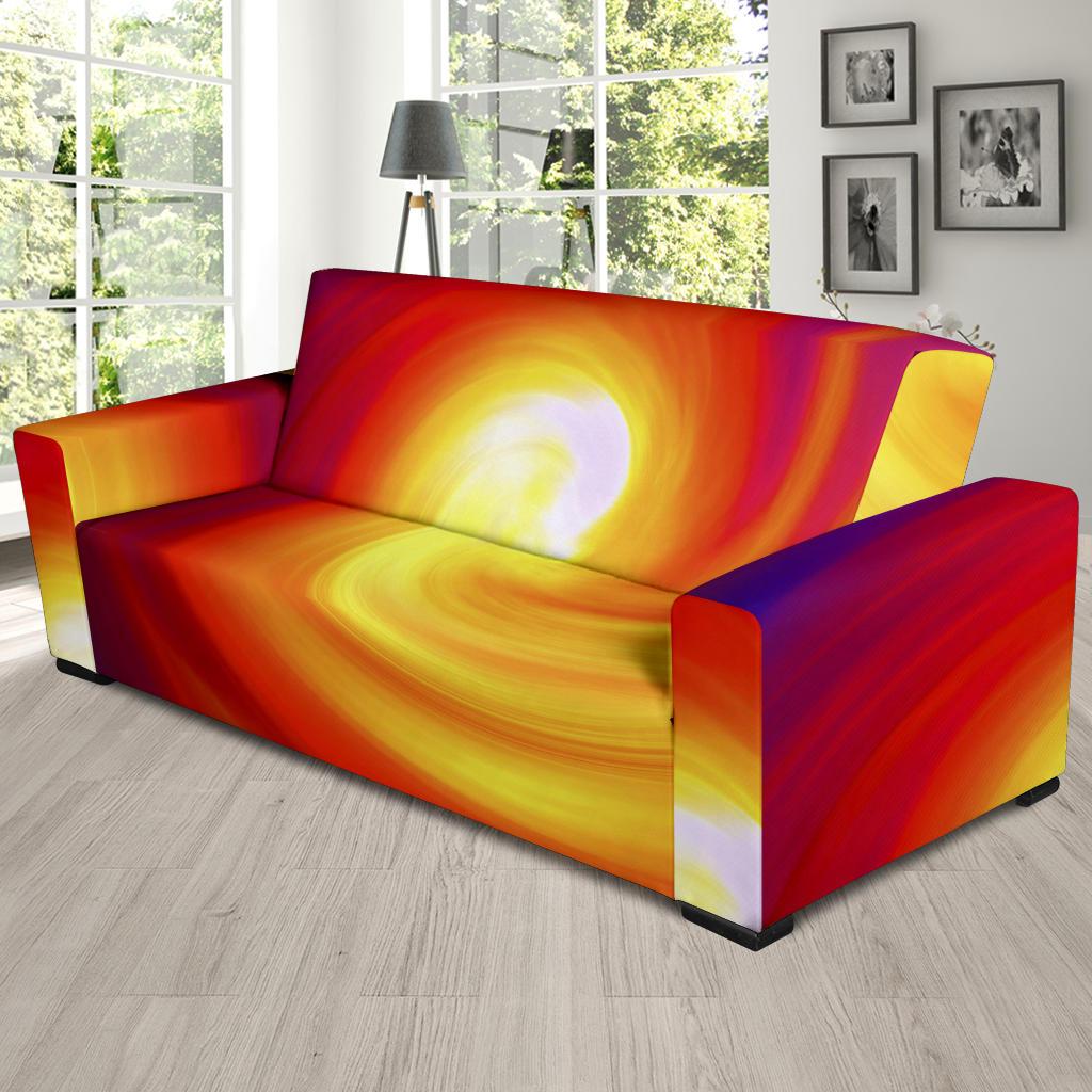 Vortex Twist Swirl Flame Themed Sofa Slipcover-JTAMIGO.COM
