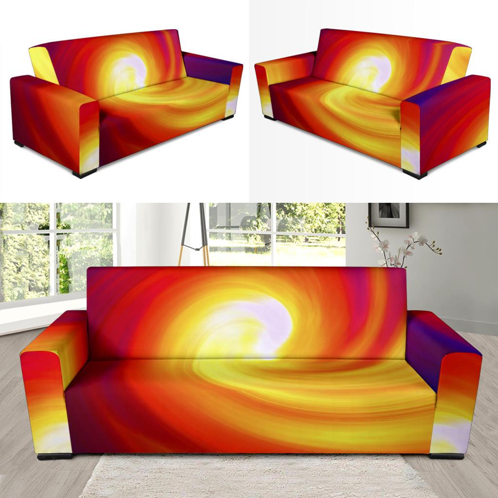 Vortex Twist Swirl Flame Themed Sofa Slipcover-JTAMIGO.COM