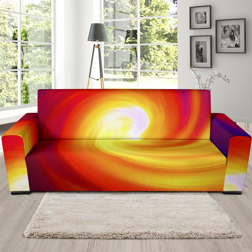 Vortex Twist Swirl Flame Themed Sofa Slipcover-JTAMIGO.COM