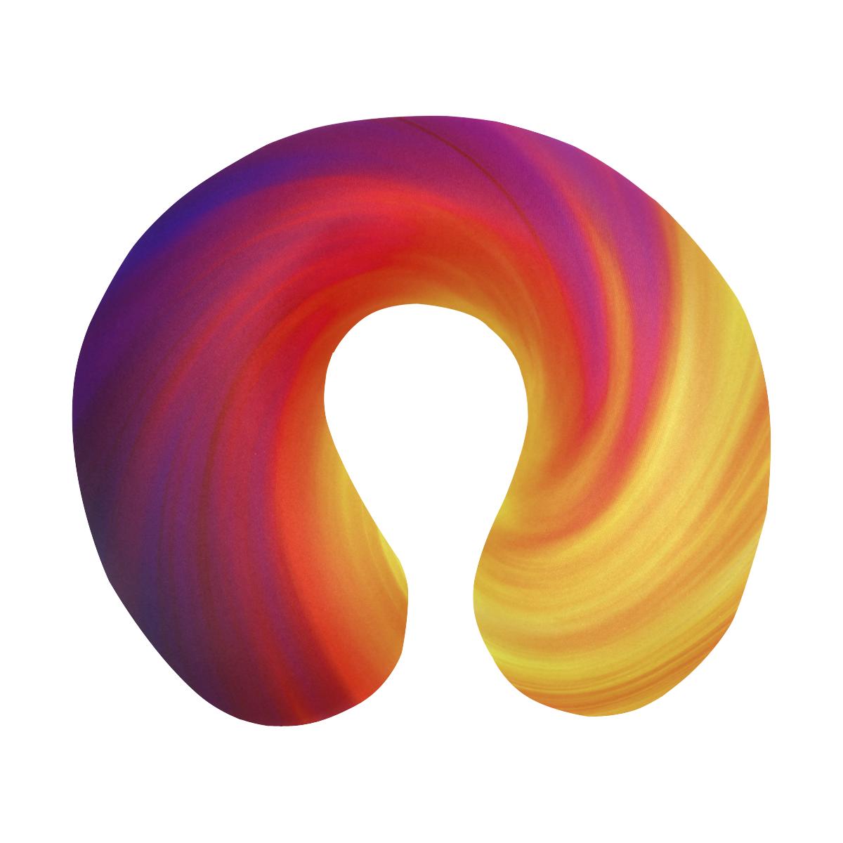 Vortex Twist Swirl Flame Themed U-Shaped Travel Neck Pillow-JTAMIGO.COM