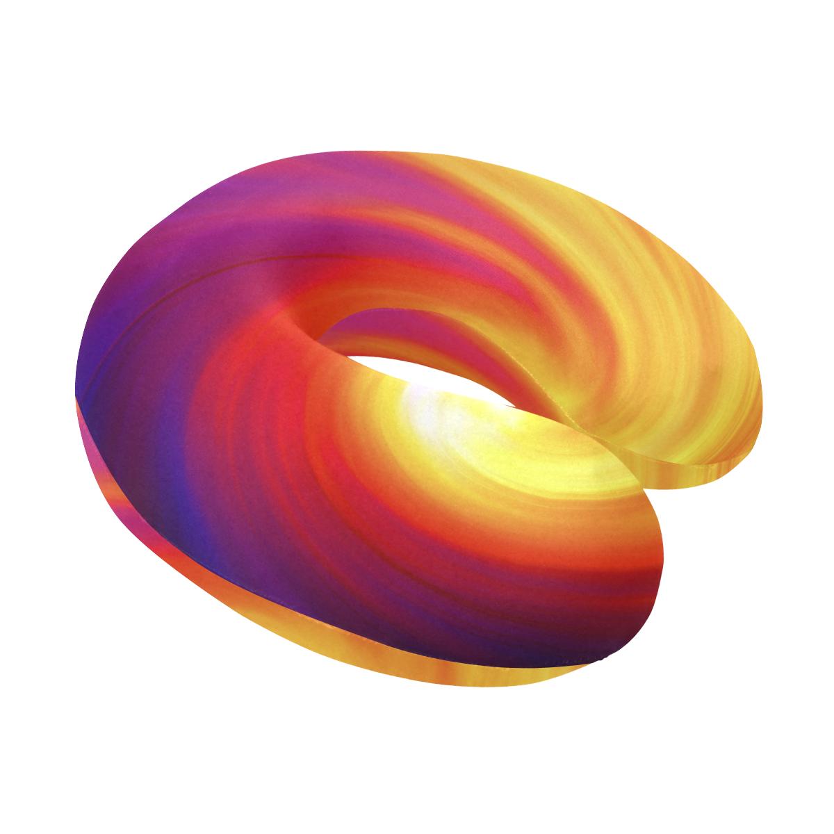 Vortex Twist Swirl Flame Themed U-Shaped Travel Neck Pillow-JTAMIGO.COM