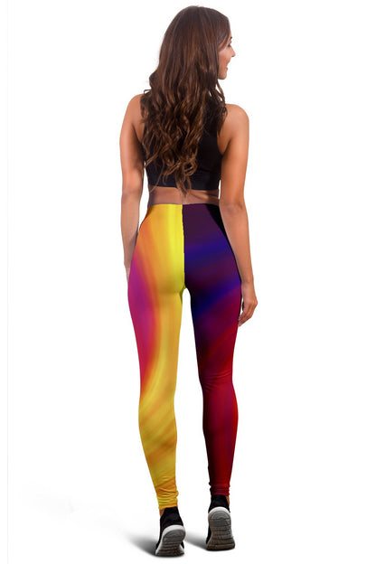 Vortex Twist Swirl Flame Themed Women Leggings