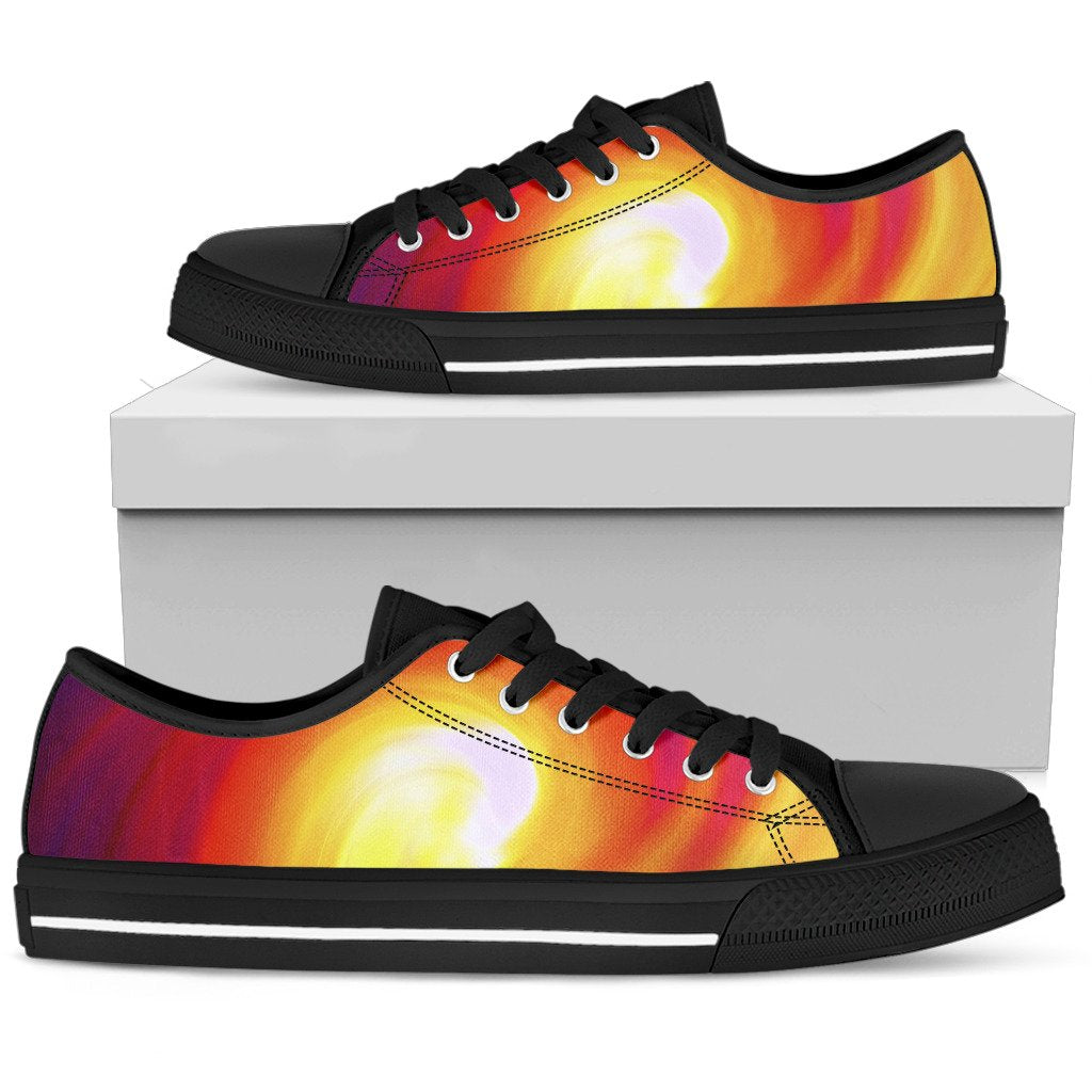 Vortex Twist Swirl Flame Themed Women Low Top Shoes-JTAMIGO.COM