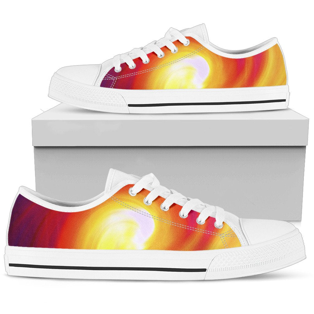 Vortex Twist Swirl Flame Themed Women Low Top Shoes-JTAMIGO.COM