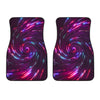 Vortex Twist Swirl Purple Neon Print Car Floor Mats