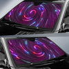 Vortex Twist Swirl Purple Neon Print Car Sun Shade For Windshield