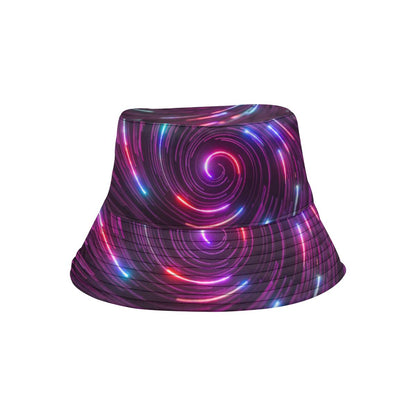 Vortex Twist Swirl Purple Neon Print Unisex Bucket Hat