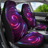 Vortex Twist Swirl Purple Neon Print Universal Fit Car Seat Covers