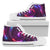 Vortex Twist Swirl Purple Neon Print Women High Top Shoes