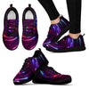Vortex Twist Swirl Purple Neon Print Women Sneakers Shoes