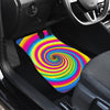 Vortex Twist Swirl Rainbow Design Car Floor Mats