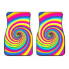 Vortex Twist Swirl Rainbow Design Car Floor Mats