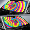 Vortex Twist Swirl Rainbow Design Car Sun Shade For Windshield