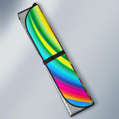 Vortex Twist Swirl Rainbow Design Car Sun Shade For Windshield