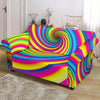 Vortex Twist Swirl Rainbow Design Loveseat Slipcover-JTAMIGO.COM