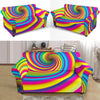 Vortex Twist Swirl Rainbow Design Loveseat Slipcover-JTAMIGO.COM