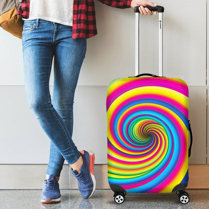 Vortex Twist Swirl Rainbow Design Luggage Cover Protector