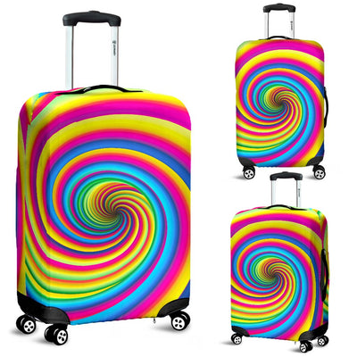 Vortex Twist Swirl Rainbow Design Luggage Cover Protector