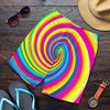 Vortex Twist Swirl Rainbow Design Mens Shorts-JTAMIGO.COM