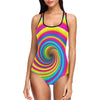 Vortex Twist Swirl Rainbow Design One Piece Swimsuit-JTAMIGO.COM