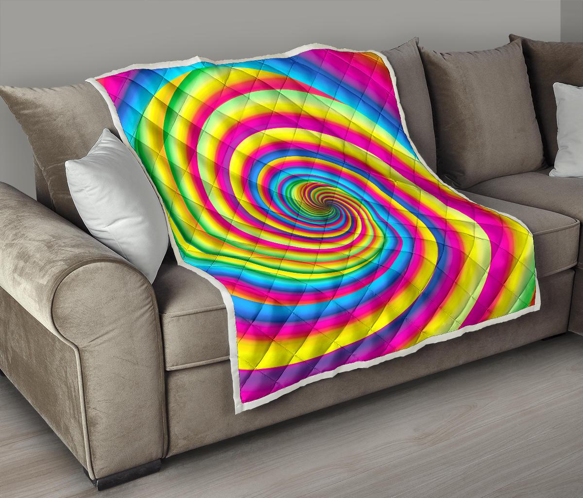 Vortex Twist Swirl Rainbow Design Premium Quilt-JTAMIGO.COM