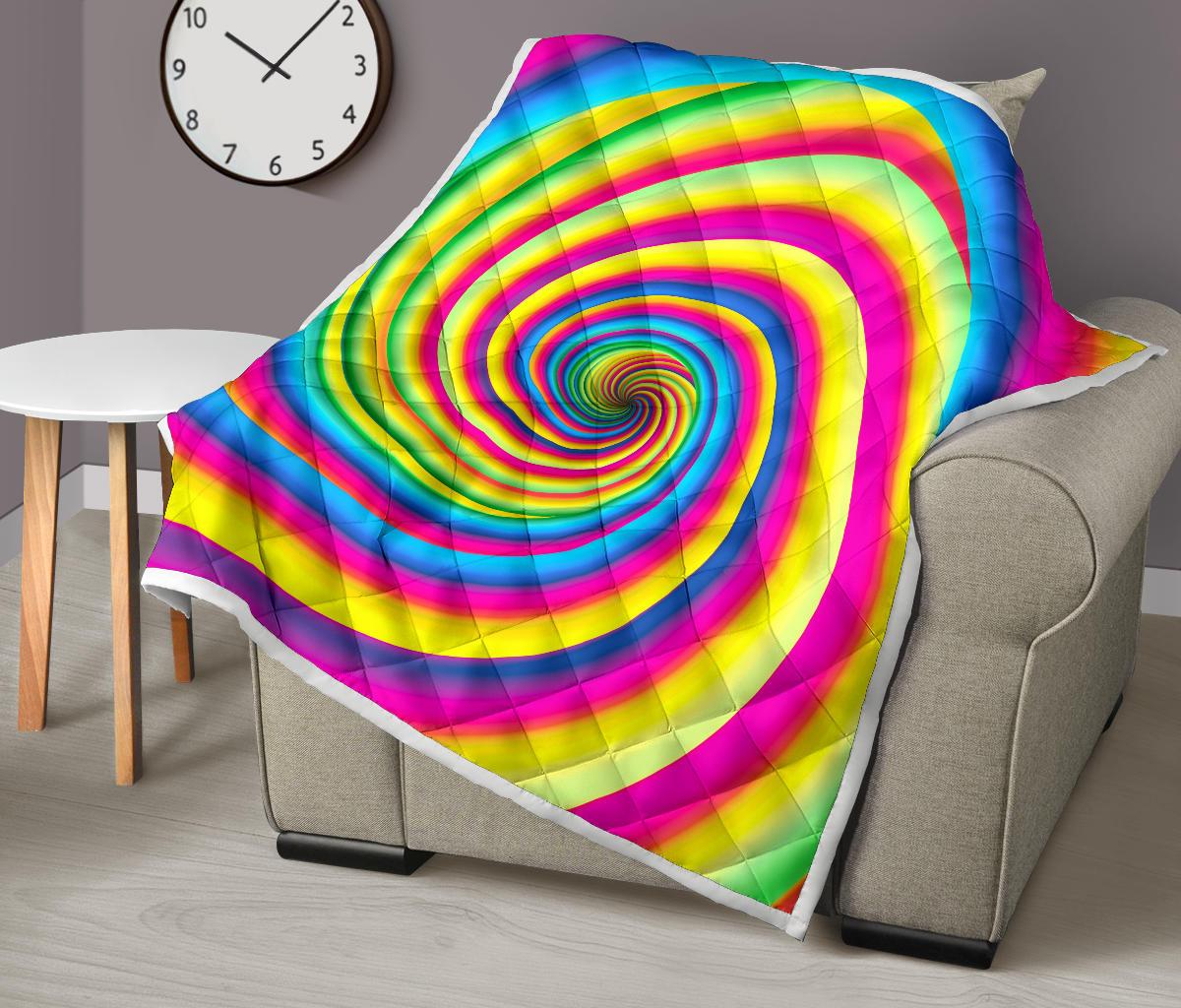 Vortex Twist Swirl Rainbow Design Premium Quilt-JTAMIGO.COM