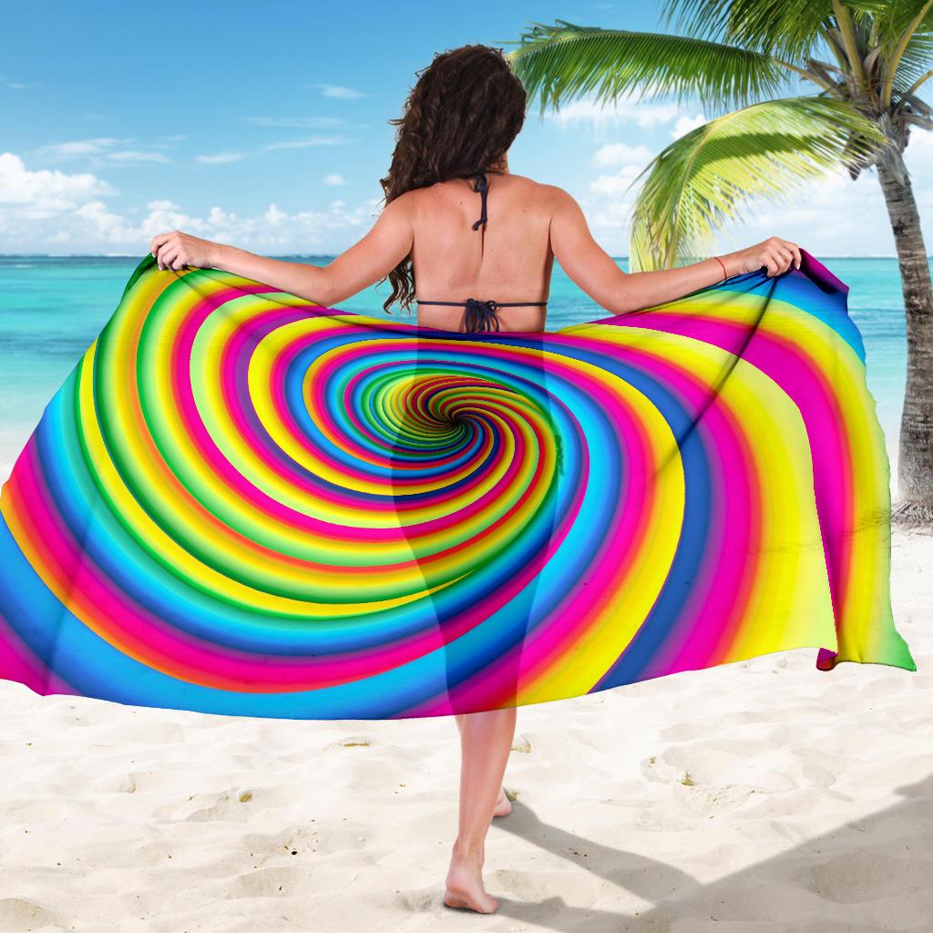 Vortex Twist Swirl Rainbow Design Sarong Pareo Wrap