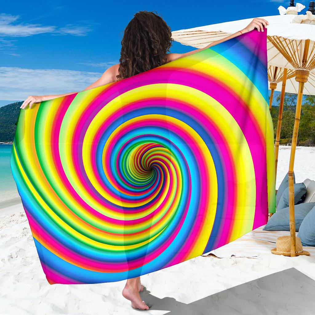 Vortex Twist Swirl Rainbow Design Sarong Pareo Wrap