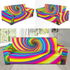 Vortex Twist Swirl Rainbow Design Sofa Slipcover-JTAMIGO.COM