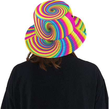 Vortex Twist Swirl Rainbow Design Unisex Bucket Hat