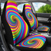 Vortex Twist Swirl Rainbow Design Universal Fit Car Seat Covers