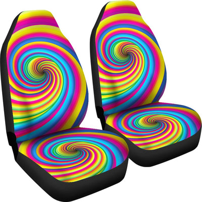 Vortex Twist Swirl Rainbow Design Universal Fit Car Seat Covers