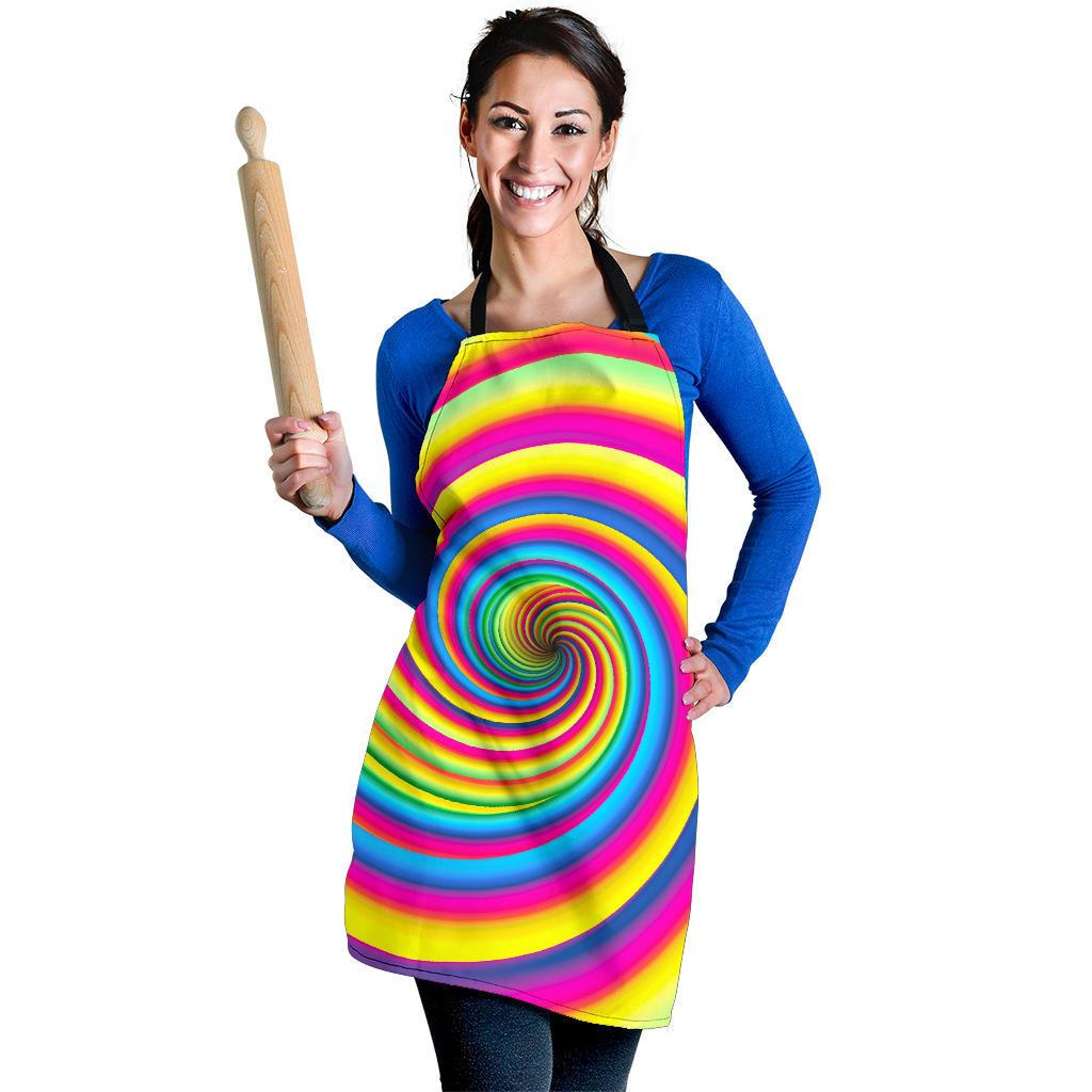 Vortex Twist Swirl Rainbow Design Women Apron
