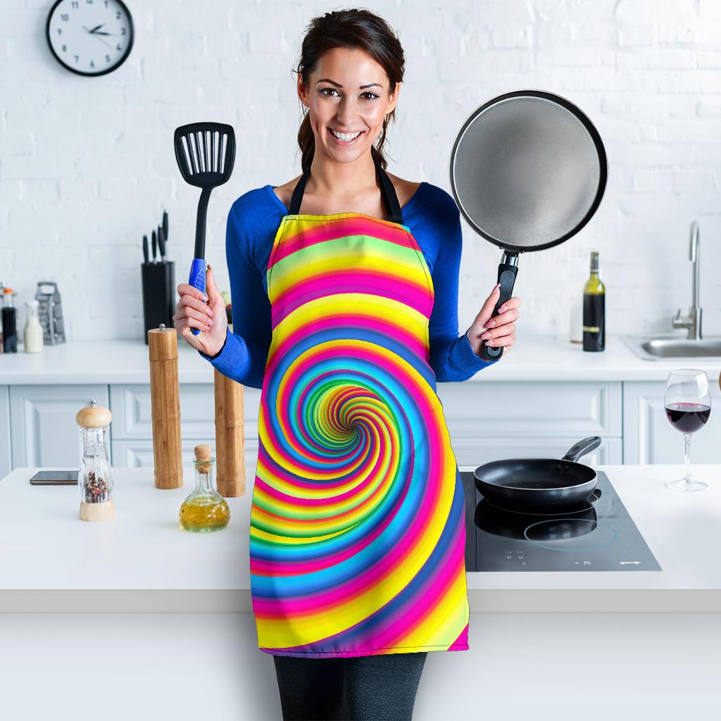Vortex Twist Swirl Rainbow Design Women Apron