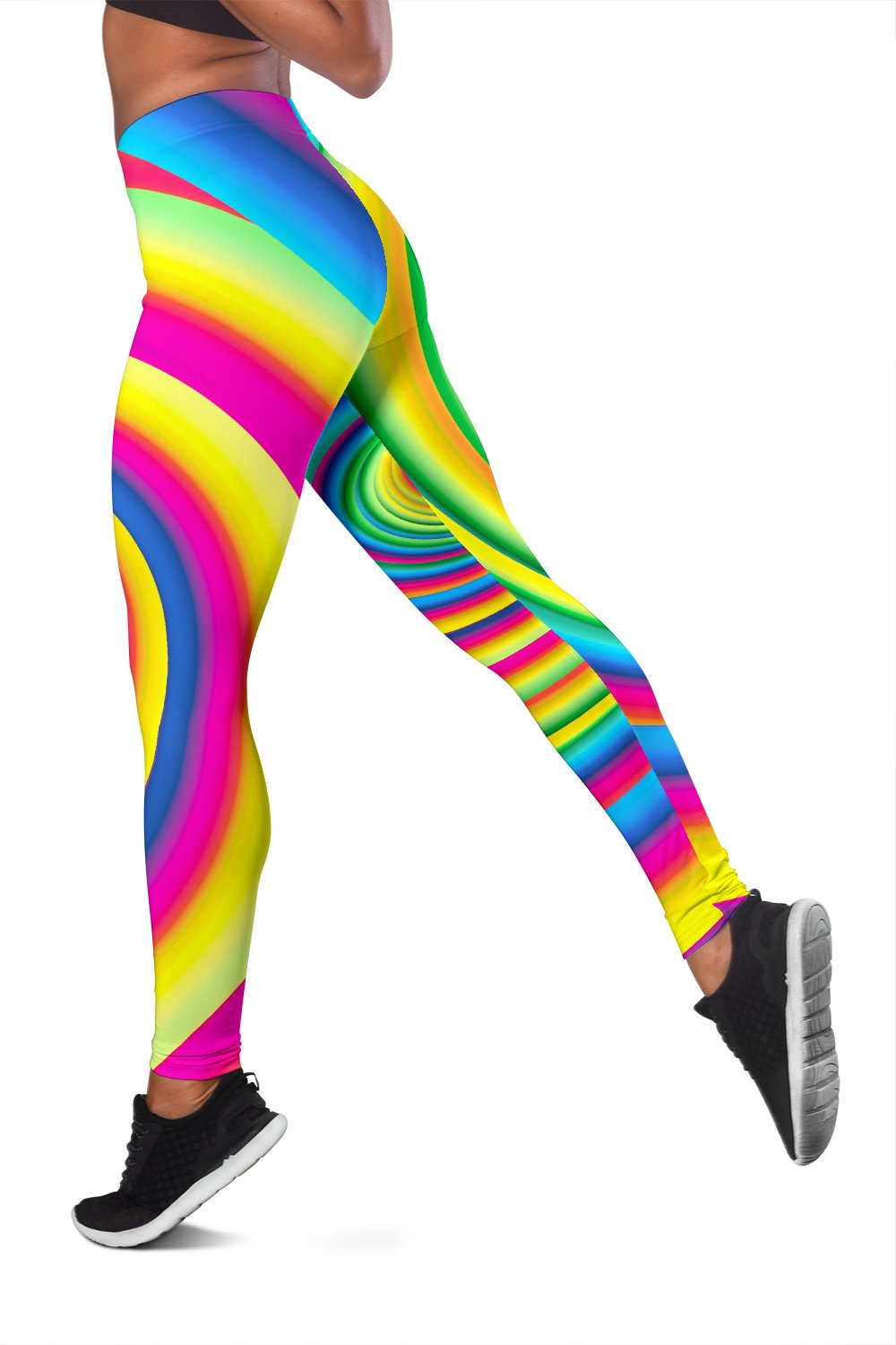 Vortex Twist Swirl Rainbow Design Women Leggings