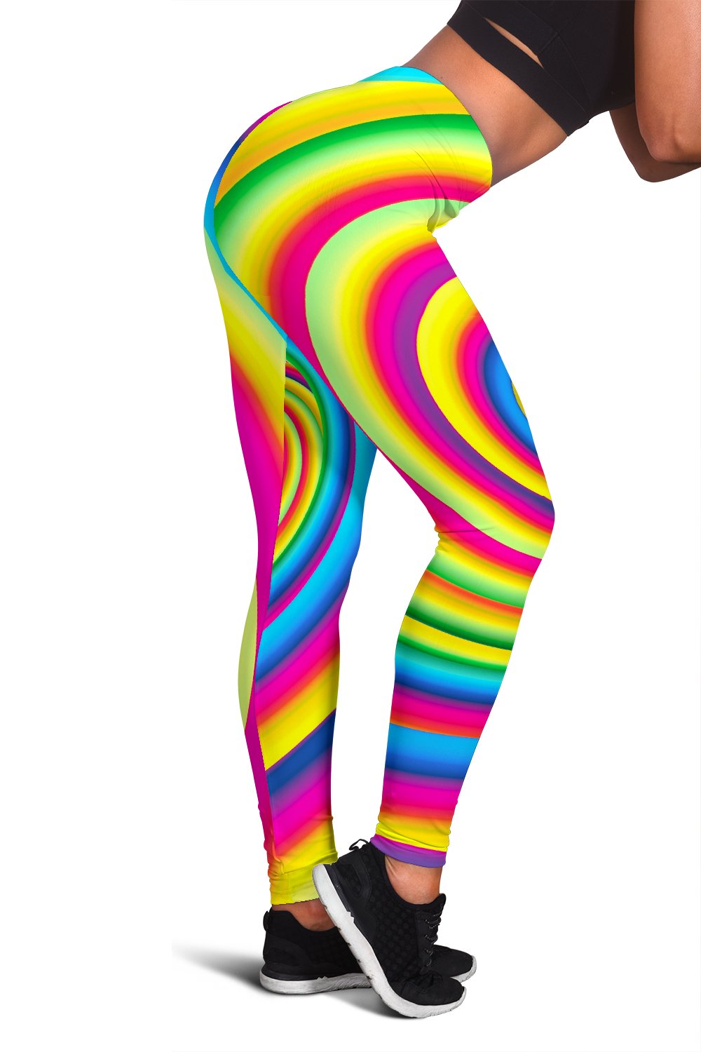 Vortex Twist Swirl Rainbow Design Women Leggings
