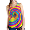 Vortex Twist Swirl Rainbow Design Women Racerback Tank Top