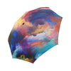 Vortex Twist Swirl Water Color Design Automatic Foldable Umbrella