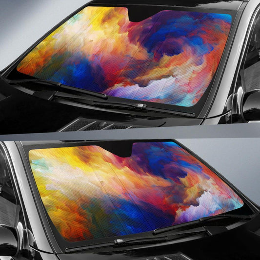 Vortex Twist Swirl Water Color Design Car Sun Shade For Windshield