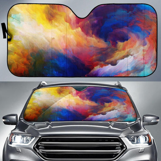 Vortex Twist Swirl Water Color Design Car Sun Shade For Windshield