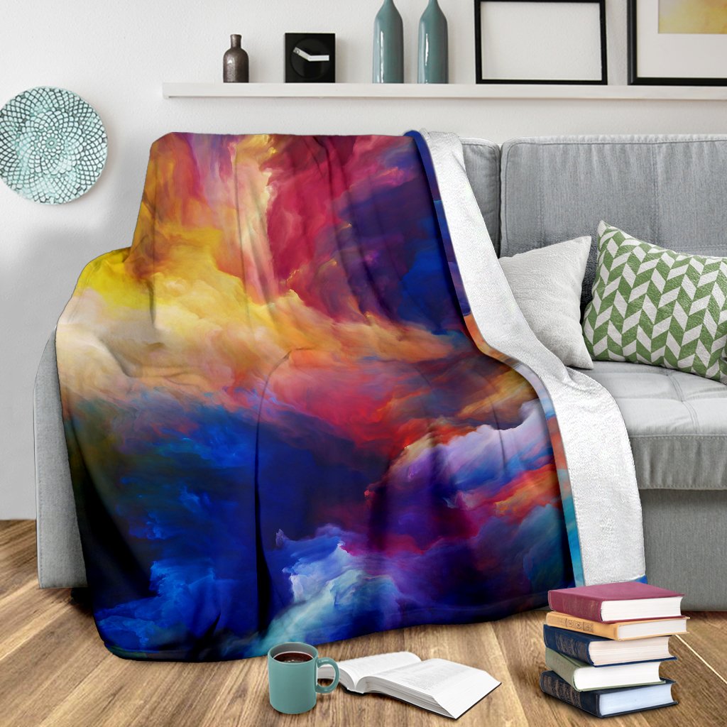 Vortex Twist Swirl Water Color Design Fleece Blanket