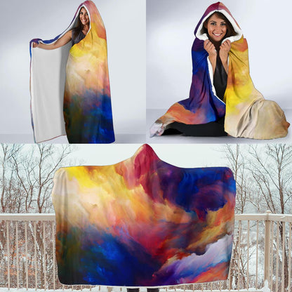 Vortex Twist Swirl Water Color Design Hooded Blanket-JTAMIGO.COM