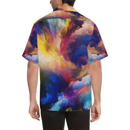 Vortex Twist Swirl Water Color Design Men Aloha Hawaiian Shirt