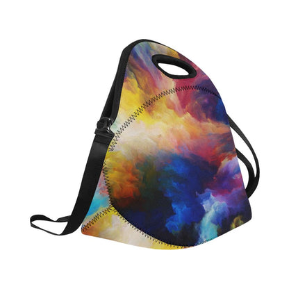 Vortex Twist Swirl Water Color Design Neoprene Lunch Bag (Model 1669)(Large)-JTAMIGO.COM