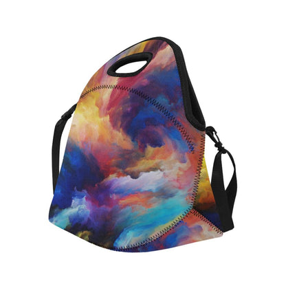 Vortex Twist Swirl Water Color Design Neoprene Lunch Bag (Model 1669)(Large)-JTAMIGO.COM